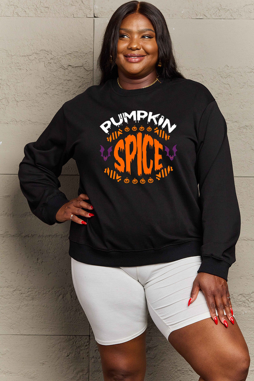 Simply Love Full Size PUMPKIN SPICE Graphic Sweatshirt